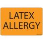 Label Paper Permanent Latex Allergy, 1" Core, 4" x 2 5/8", Fl. Orange, 375 per Roll