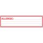 Label Paper Removable Allergic:___, 1" Core, 5 3/8" x 1", 3/8", White, 200 per Roll