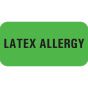 Label Paper Removable Latex Allergy, 1" Core, 1 1/2" x 3/4", Green, 1000 per Roll