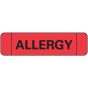 Label Paper Permanent Allergy 1" Core 1 1/2"x3/8" Red 500 per Roll