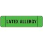 Label Paper Permanent Latex Allergy, 1" Core, 1 1/2" x 3/8", Green, 500 per Roll