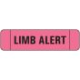 Label Paper Permanent Limb Alert, 1" Core, 1 1/2" x 3/8", Pink, 500 per Roll