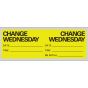 IV Label Paper Permanent Change Wednesday 1" Core 2 15/16"x1 Fl. Chartreuse 500 per Roll