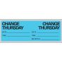 IV Label Paper Permanent Change Thursday 1" Core 2 15/16"x1 Blue 500 per Roll