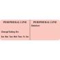 IV Label Paper Permanent Peripheral Line 1" Core 2 15/16"x1 Pink 500 per Roll