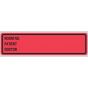Label Paper Removable Room No. Patient, 1" Core, 5 3/8" x 1", 3/8", Red, 200 per Roll