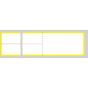Misys/Sunquest/Epic Direct Thermal Label, Paper, 4-1/8"x1-3/16" 3" Core, Yellow Border, 4300 per roll, 2 rolls per box