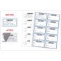 Visitor Pass Form with Record Log Paper Removable "Visitor Name" 3-9/16" x 1-7/8" White with Blue, 10 per Sheet, 100 Sheets per Package