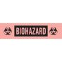 Hazard Tape (removable) Biohazard 1/2" x500" 250 Imprints per Roll - Fluorescent Red 