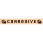 Hazard Tape (Removable) Corrosive 1/2" x500" 125 Imprints per Roll - Fluorescent Orange