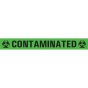 Hazard Tape (Removable) Contaminated 1/2" x500" 125 Imprints per Roll - Green