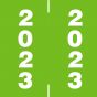AFV Compatible Color Code Label Year "2023", 1-7/8" x 1 7/8", Green, Mylar, 1000 Per Roll