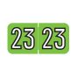 Amerifile® Compatible Color Code Label Year "23", 1-1/2" x 3/4", Green, Mylar, 500 Per Roll