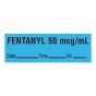 Anesthesia Tape with Date, Time & Initial (Removable) Fentanyl 50 mcg/ml 1/2" x 500" - 333 Imprints - Blue - 500 Inches per Roll