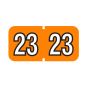 Barkley™ Compatible Color Code Label Year "23", 1-1/2" x 3/4", Orange, Mylar, 500 Per Roll