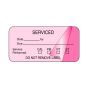 Label Self-Laminating Paper Removable Serviced Date 1-1/2" Core 2" x 1" Fl. Pink, 1000 per Roll