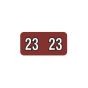 Colwell Compatible Color Code Label Year "23", 1 x 1/2", Dark Red, Mylar, 500 Per Roll