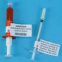 Syringe Flag Label Laser Synthetic, Permanent 3-3/4" X 1" White, 20 per Sheet, 100 Sheets per Package