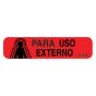 LABEL PARA USO EXTERNO, RED, 500 PER ROLL