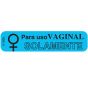 Communication Label (Paper, Permanent) Para Uso Vaginal 1 9/16" x 3/8" Blue - 500 per Roll, 2 Rolls per Box