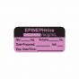 Anesthesia Label, with Expiration Date, Time & Initial (Paper, Permanent) "Epinephrine mcg/ml" 1-1/2" x 3/4", Violet - 500 per Roll