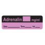 ANESTHESIA LABEL WITH DATE, TIME & INITIAL (PAPER, PERMANENT) ADRENALIN MG/ML 1 1/2" X 1/2" VIOLET - 600 PER ROLL 