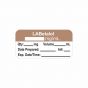 Anesthesia Label, with Expiration Date, Time & Initial (Paper, Permanent) "Labetalol mg/ml" 1-1/2" x 3/4", Copper with White, - 500 per Roll