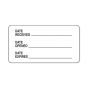 Lab Communication Label (Paper, Permanent) Date Received  1 5/8"x7/8" White - 1000 per Roll