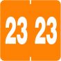 Ames® Compatible Color Code Label Year "23", 1-7/8" x 1-7/8" Orange, Mylar, 1000 Per Roll