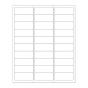 Chart Labels Laser Portrait 2 5/8"x1 White - 30 per Sheet, 100 Sheets per Pack