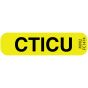 Label Paper Removable CTICU, 1" Core, 1 7/16" x 3/8", Fl. Chartreuse, 666 per Roll