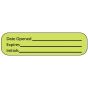 Label Paper Removable Date Opened, 1" Core, 1 7/16" x 3/8", Fl. Chartreuse, 666 per Roll