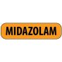 Label Paper Permanent Midazolam, 1" Core, 1 7/16" x 3/8", Fl. Orange, 666 per Roll