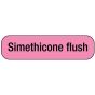 Label Paper Permanent Simethicone Flush, 1" Core, 1 7/16" x 3/8", Fl. Pink, 666 per Roll