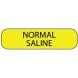 Label Paper Permanent Normal Saline, 1" Core, 1 7/16" x 3/8", Yellow, 666 per Roll