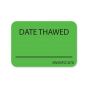 Label Paper Removable Date Thawed, 1" Core, 1-7/16" x 1", Fl. Green, 666 per Roll