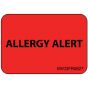 Label Paper Permanent Allergy Alert 1" Core 1 7/16"x1 Fl. Red 666 per Roll