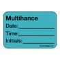 Multihance Paper Label, 1" Core, Blue