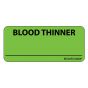 Label Paper Permanent Blood Thinner 1" Core 2 1/4"x1 Fl. Green 420 per Roll