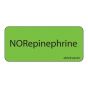 Label Paper Removable Norepinephrine, 1" Core, 2 1/4" x 1", Fl. Green, 420 per Roll