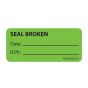 Label Paper Removable Seal Broken, 1" Core, 2 1/4" x 1", Fl. Green, 420 per Roll