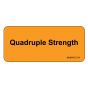 Label Paper Removable Quadruple Strength, 1" Core, 2 1/4" x 1", Fl. Orange, 420 per Roll