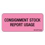 Label Paper Removable Consignment Stock -, 1" Core, 2 1/4" x 1", Fl. Pink, 420 per Roll