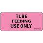 Label Paper Removable Tube Feeding Use, 1" Core, 2 1/4" x 1", Fl. Pink, 420 per Roll