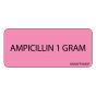 Label Paper Permanent Ampicillin 1 Gram 1" Core 2 1/4"x1 Fl. Pink 420 per Roll
