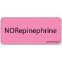 Label Paper Removable Norepinephrine, 1" Core, 2 1/4" x 1", Fl. Pink, 420 per Roll