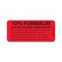 Label Paper Permanent 0.1 Formalin Caution 1" Core 2-1/4" x 1" Fl. Red 420 per Roll