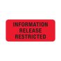 Label Paper Permanent Information Release, 1" Core, 2-1/4" x 1", Fl. Red, 420 per Roll