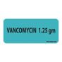 Label Paper Permanent Vancomycin 1.25 gm, 1" Core, 2-1/4" x 1", Blue, 420 per Roll