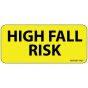 Label Paper Permanent High Fall Risk, 1" Core, 2 1/4" x 1", Yellow, 420 per Roll